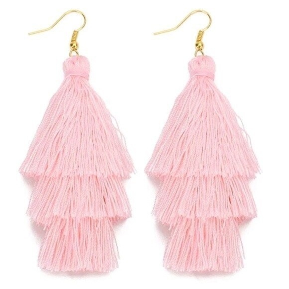 Pinkalicious Bohemian Statement Tassel EarringJO&M - Picture 2 of 2